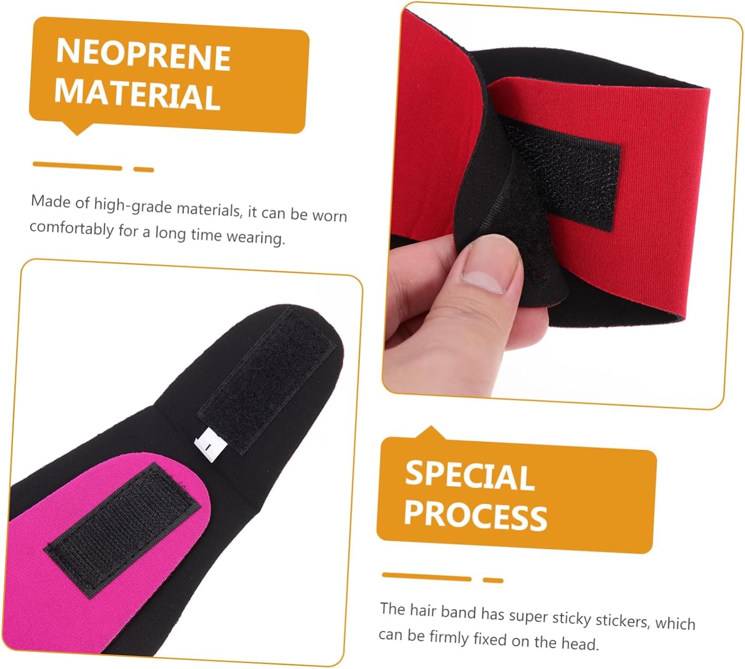4pcs Athletic Headband Ear Protection Swim Ear Cover Adjustable Breathable for Women Men Boys and Girls for Swimming Bathing