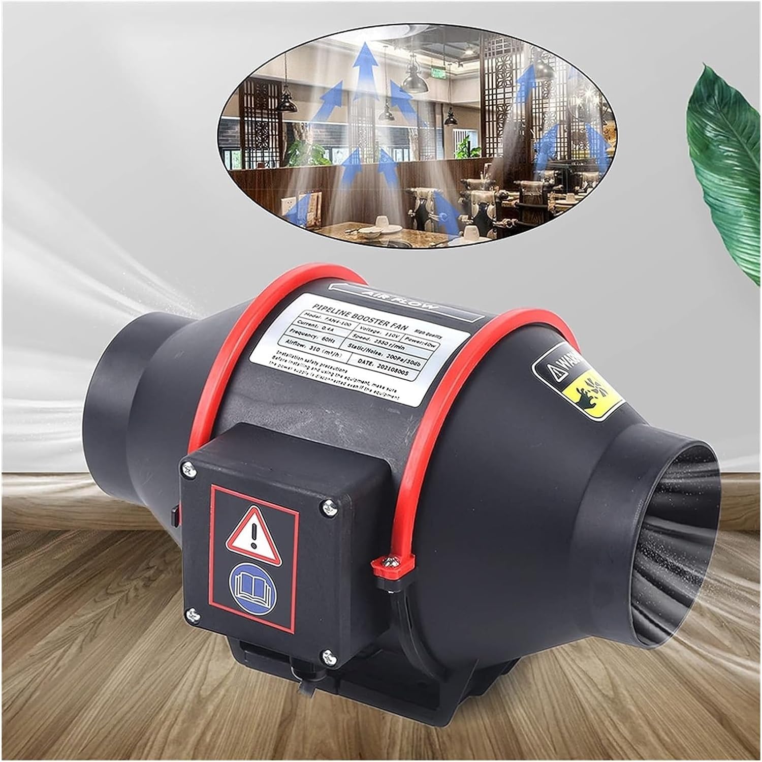Ventilatore Da Condotto Da 4 Pollici Trsaow – Portata 310 M³/h, Velocità Variabile, Silenzioso (30 DB), Per Grow Box, Bagno E Cucina