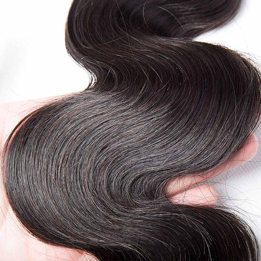 Body Wave Human Hair Bundles 24 26 28 Inch Natural Black Body Wave Bundles Human Hair 100% Unprocessed Soft Sewn In Bundles with Double Weft for Black Women