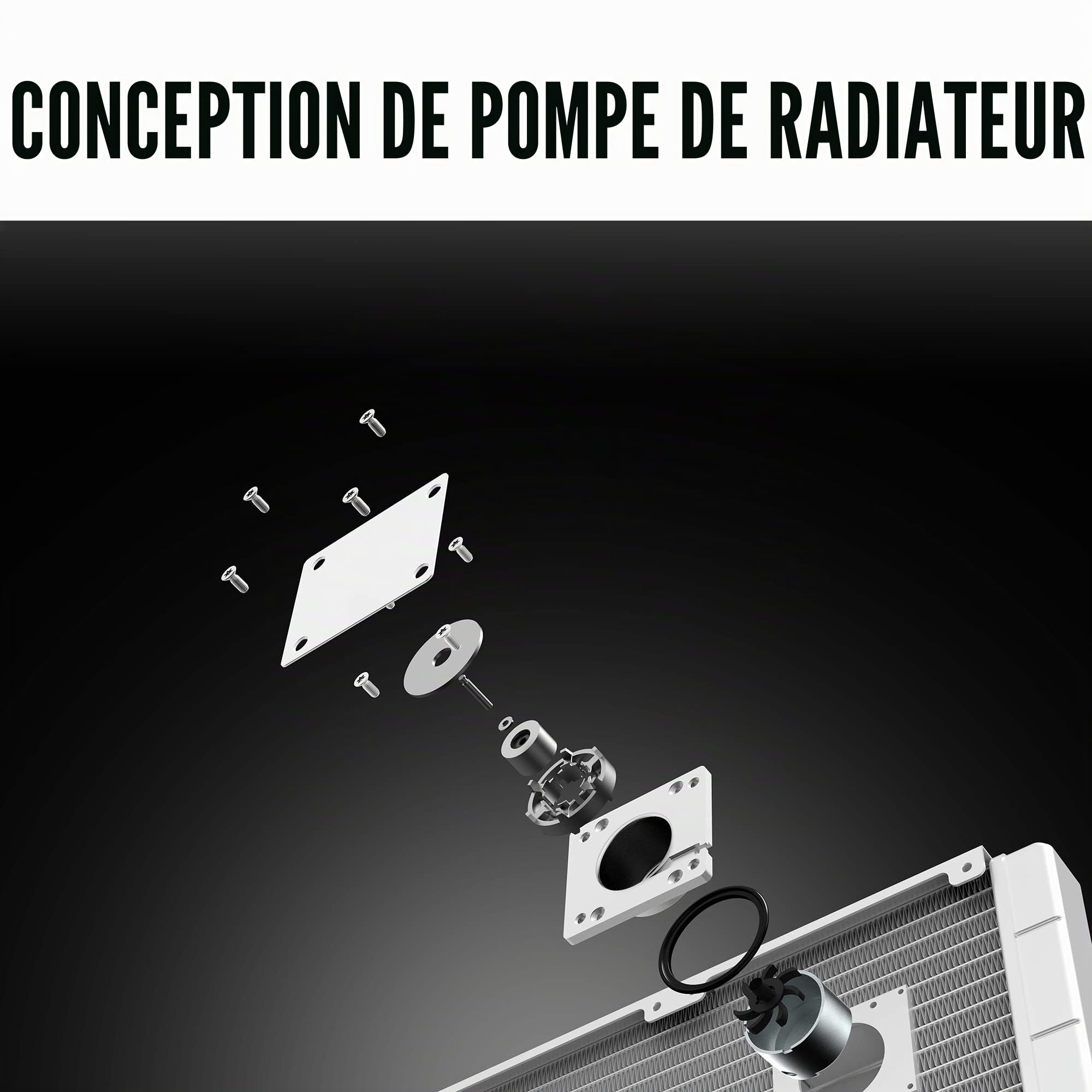 MSI MAG CORELIQUID 240R V2 Blanc Kit AIO Watercooling CPU, Tête Waterblock ARGB Rotative, Pompe de Radiateur Intégrée, Disposition Split-Flow, Tuyaux Anti-Évaporation, Compatible AMD & Intel