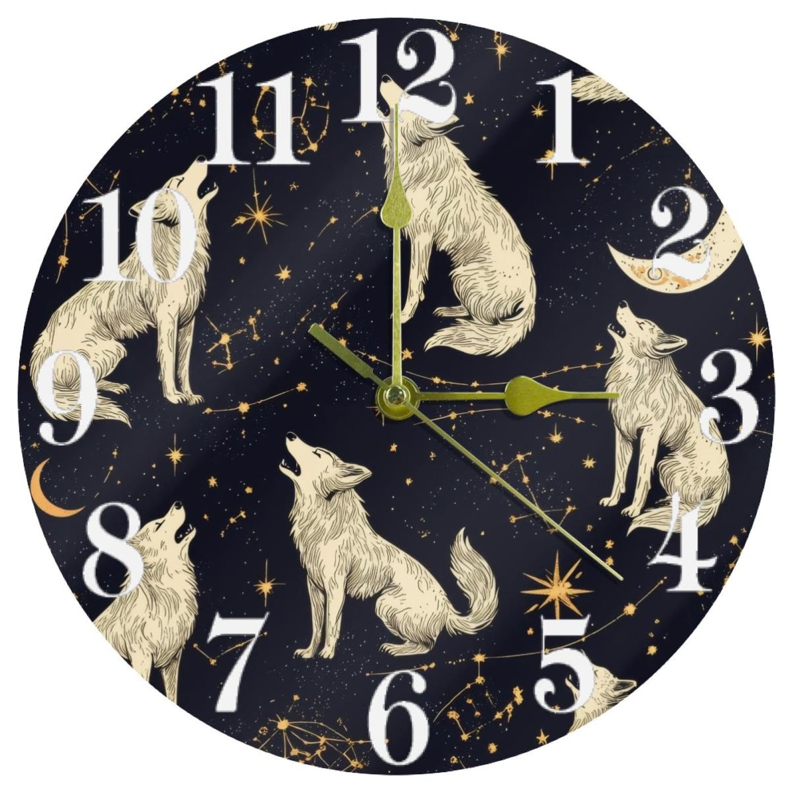 Horloge murale à quartz silencieuse sans tic-tac fonctionnement pile