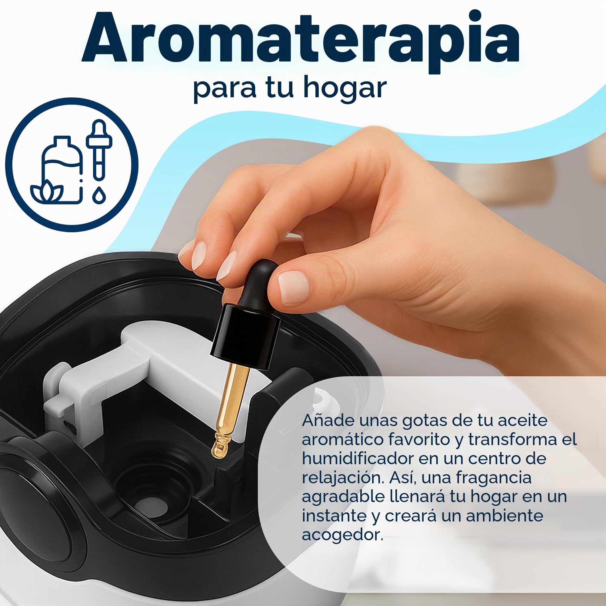 Retoo Humidificador ultrasónico contra aire de calefacción seco 4L, humidificador de habitación con mando a distancia para dormitorios, habitaciones infantiles y plantas, humidificador de aire