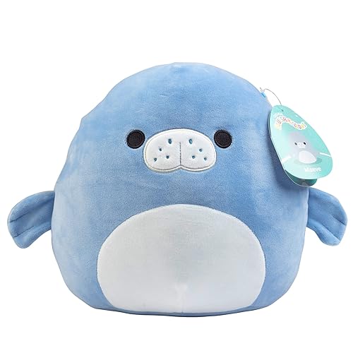 Squishmallows Original 8-Inch Maeve The Manatee - Official Jazwares Easter Plush - Collectible Soft & Squishy Manatee Stuffed Animal Toy - Add to Your Squad - Gift for Kids, Girls & Boys