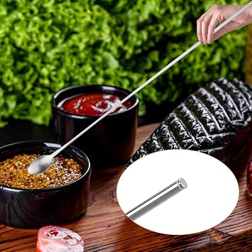 Salbsever Telescopic Spoon - Extending 2063cm/ 824.8in, Stainless Steel Barbecue & Camping Spoon