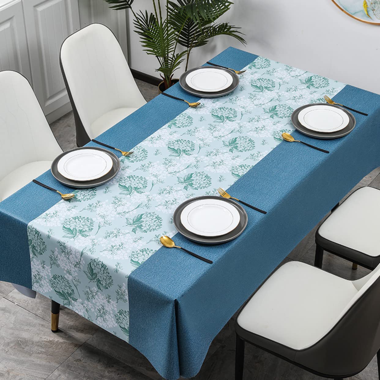 テーブルクロス カバー 無地 防水マット 長方形　ブルー 140x180cm Amazon.co.jp: テーブルクロス 撥水 140×180CM 長方形のテーブルカバー