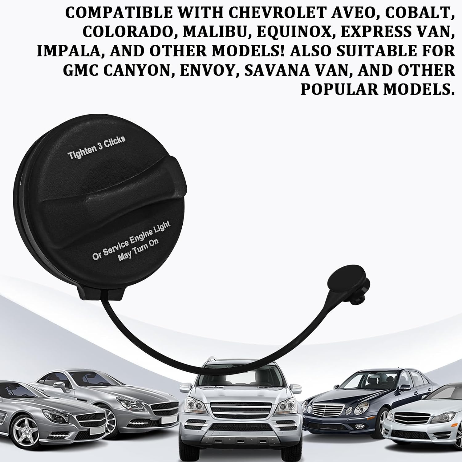 Tank Cap, Automotive Replacement Gas Cap 95995094 for Chevy Malibu Impala Equinox Colorado, Buick LaCrosse Rendezvous, Cadillac CTS STS DTS, GMC Canyon Envoy & Pontiac G5 G6 Fuel Cap（1PC)