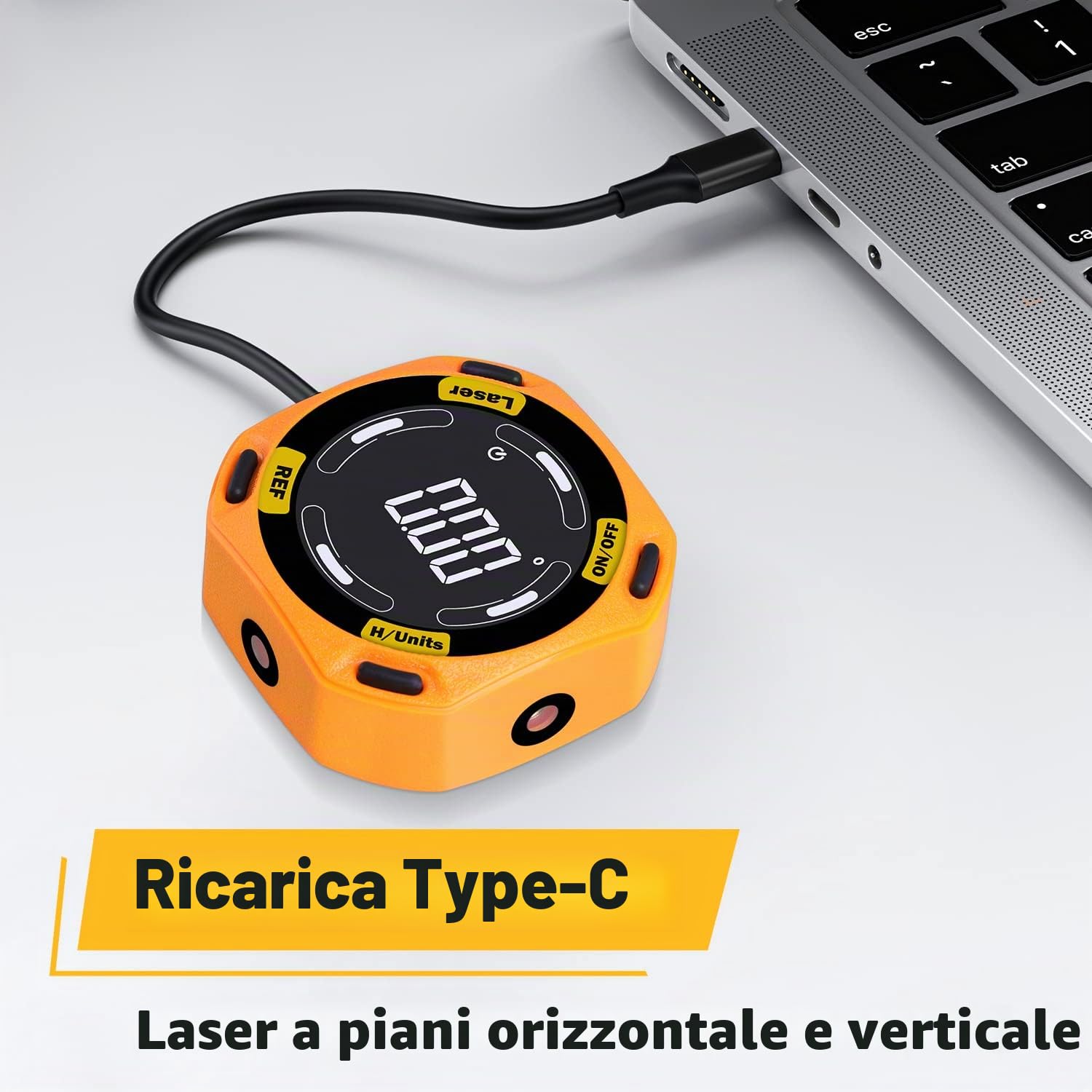 Goniometro digitale, goniometro digitale a 5 lati, magnetico, con strumento di livellamento laser, inclinometro digitale per carpenteria, livellamento per misurazioni di lavorazione del legno