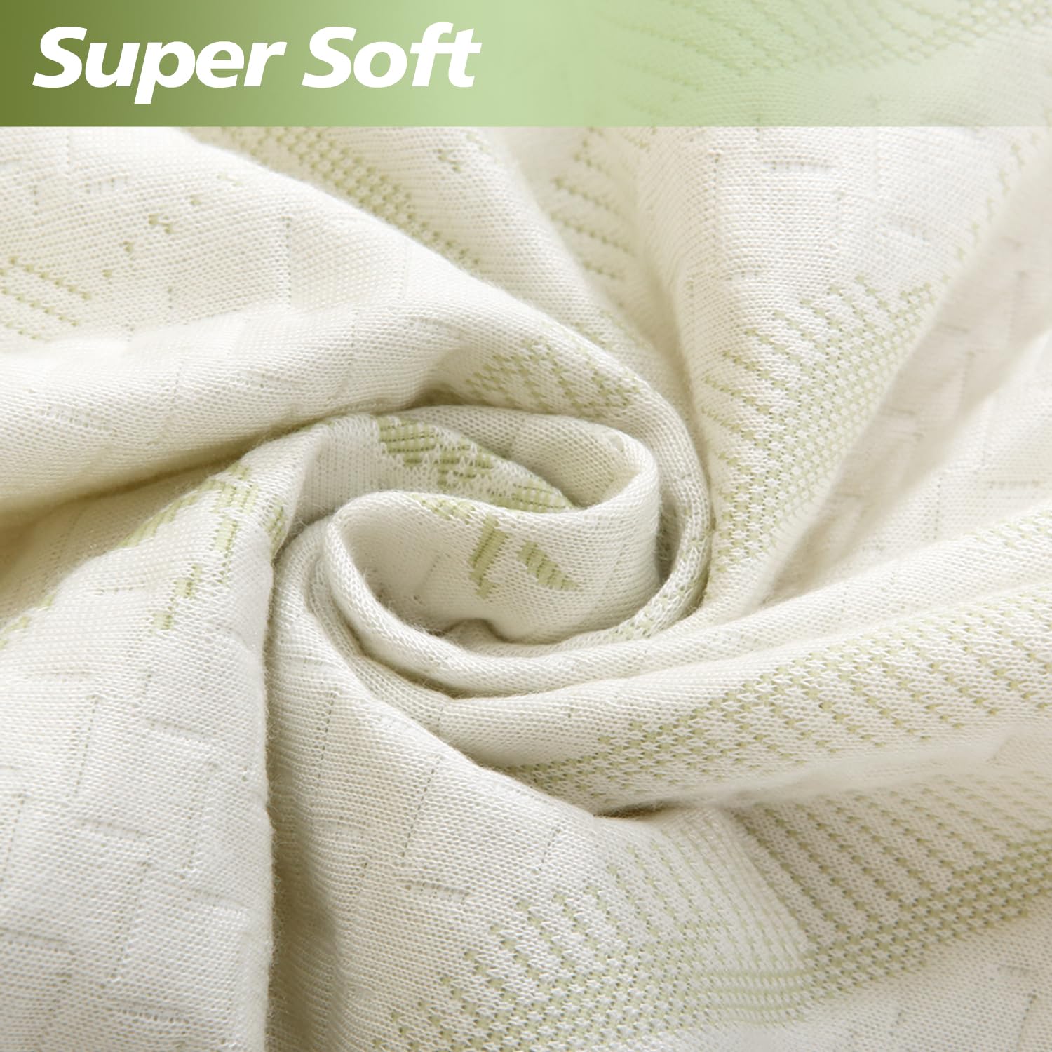 Mattress Protector - Protector de colchón tamaño individual, impermeable lavable de rayón de bambú, transpirable y silencioso, ajuste profundo elástico para colchones de 13 a 53 cm