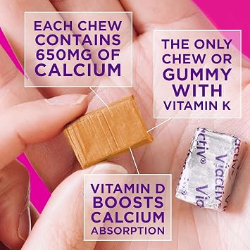Viactiv Calcium + Vitamin D Supplement Soft Chews, 60 Count, Caramel