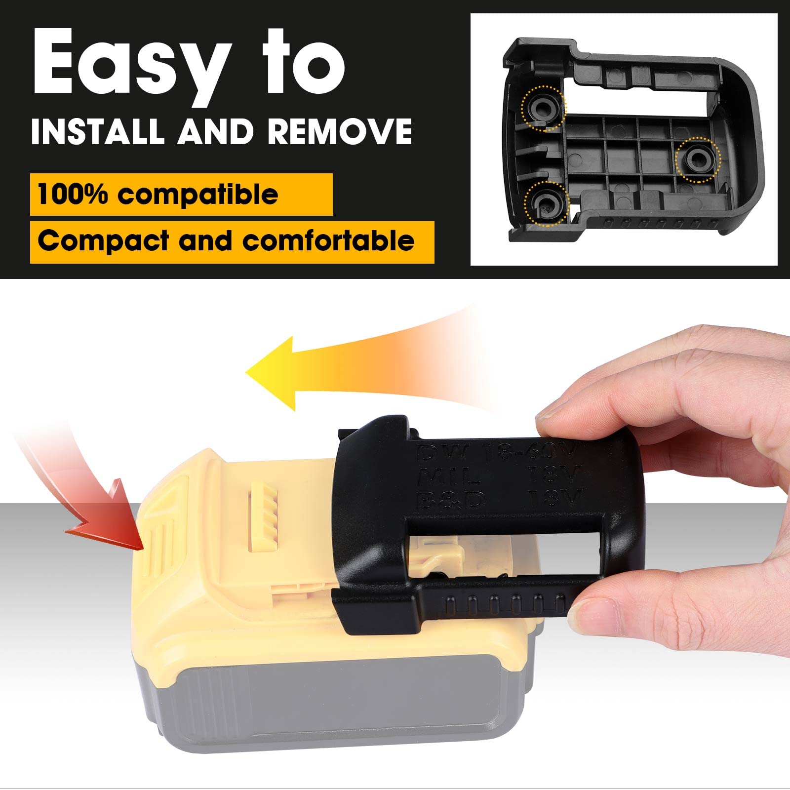 6x Akku-Halter & 3x Wandhalter Für DeWalt 18V–60V – Ordnungshalter Für Werkstatt & Gürtel