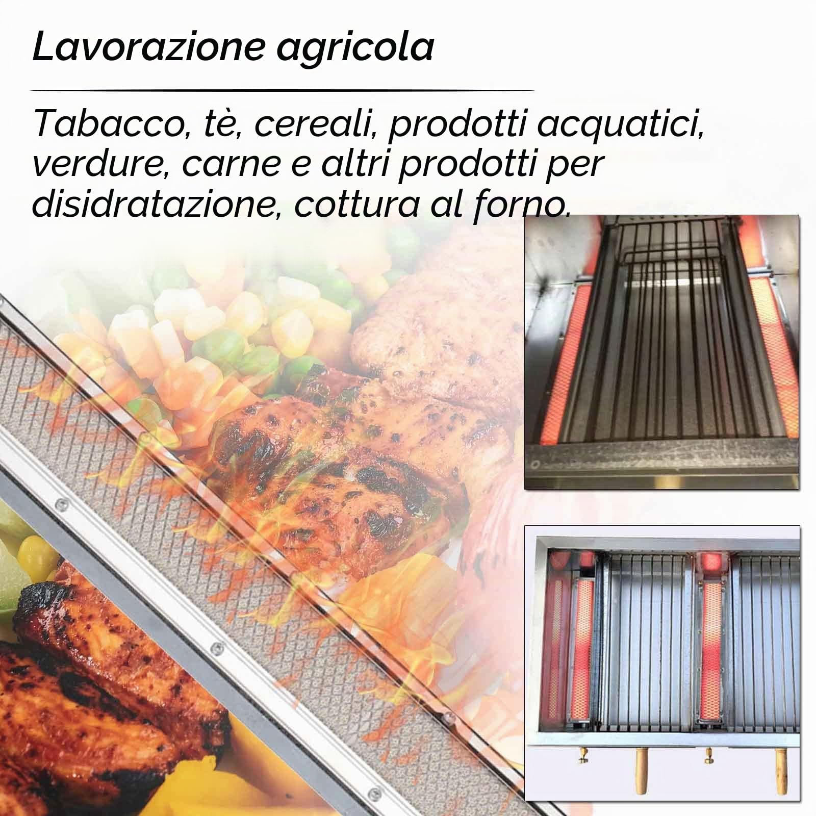 MECCTP Barbecue a Gas z Palnikiem na Podczerwień Grill Element Grzejny Ceramiczny