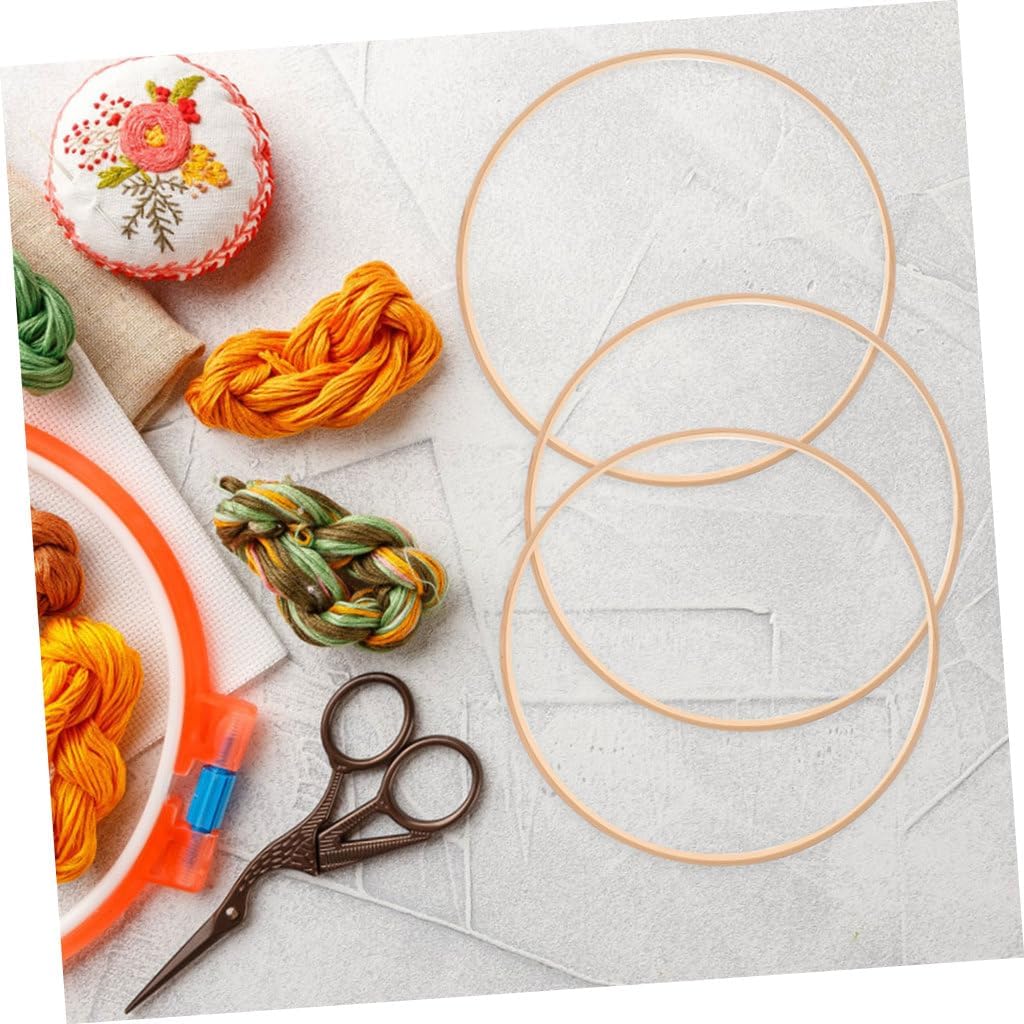 Hohopeti 10pcs Embroidery Hoops Frame for Craft Wedding Decoration Dream Catcher and Cross Projects and Crafting Supplies