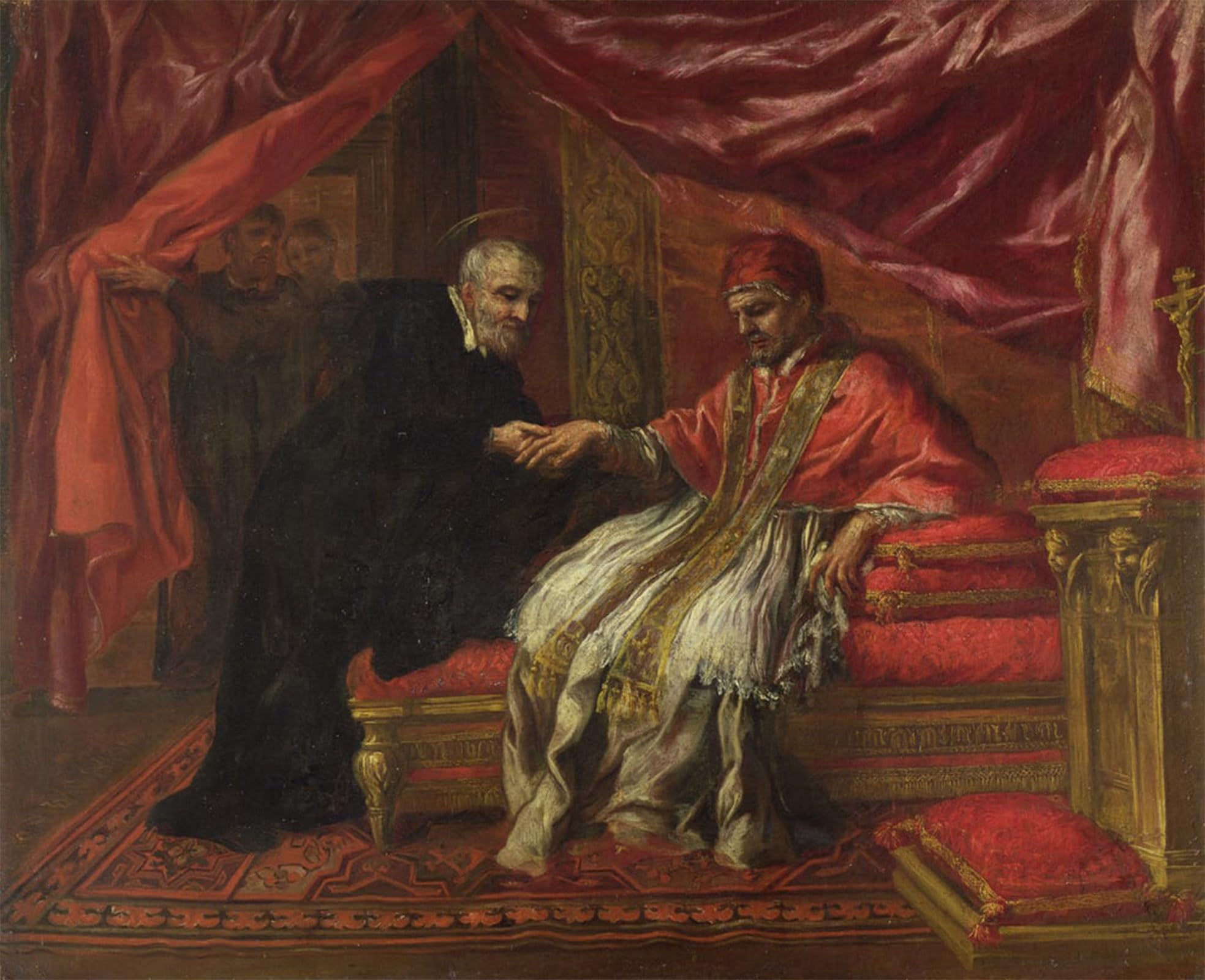 SERENDIPITP Abstract Painting Mural Print Picture Wall Decor Painting St Filippo Neri Curing Pope Clemente Viii by Pietro Da Cortona Vintage Wall Artwork for Home Decor 60x90cm