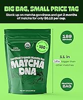 Vista 3 de MATCHA DNA Certified Organic Matcha Green Tea Powder (10 oz BAG)