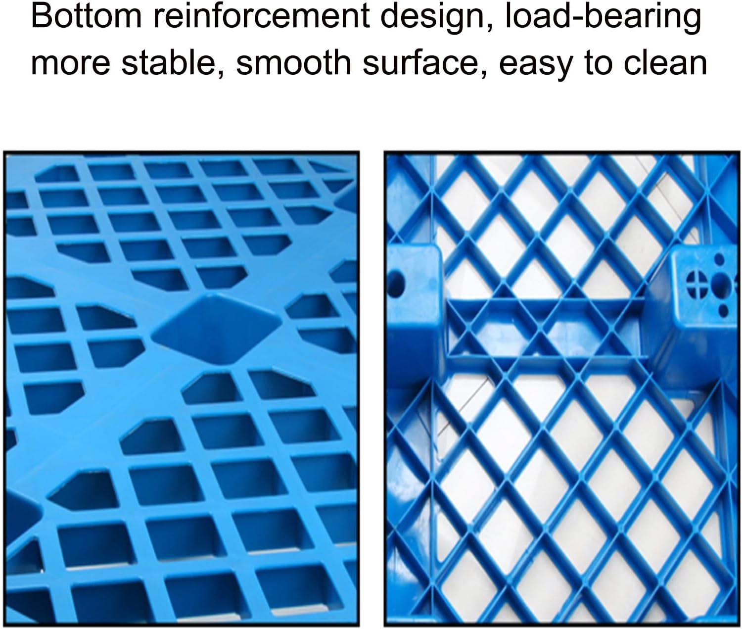 EMYJAY Polyethylene Pallet，Storage Pallet Tray Cargo Pallet Can Be Used in Industrial Environments Such As Warehouses and Transportation Facilities (Color : Blue, Size : 110x110cm)