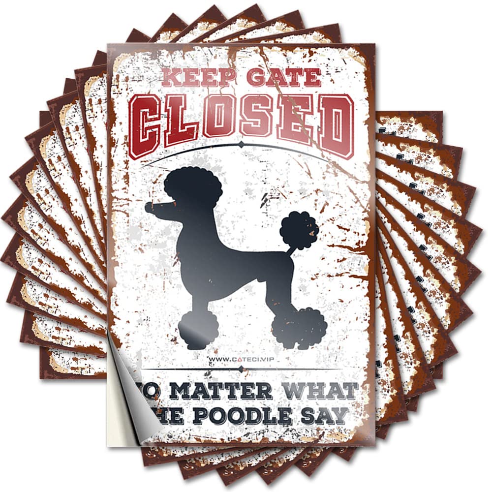 Quote Encouraging, Adult Bumper Keep Gate Closed No Matter What The Poodle Say | Farmhouse(12X18CM)