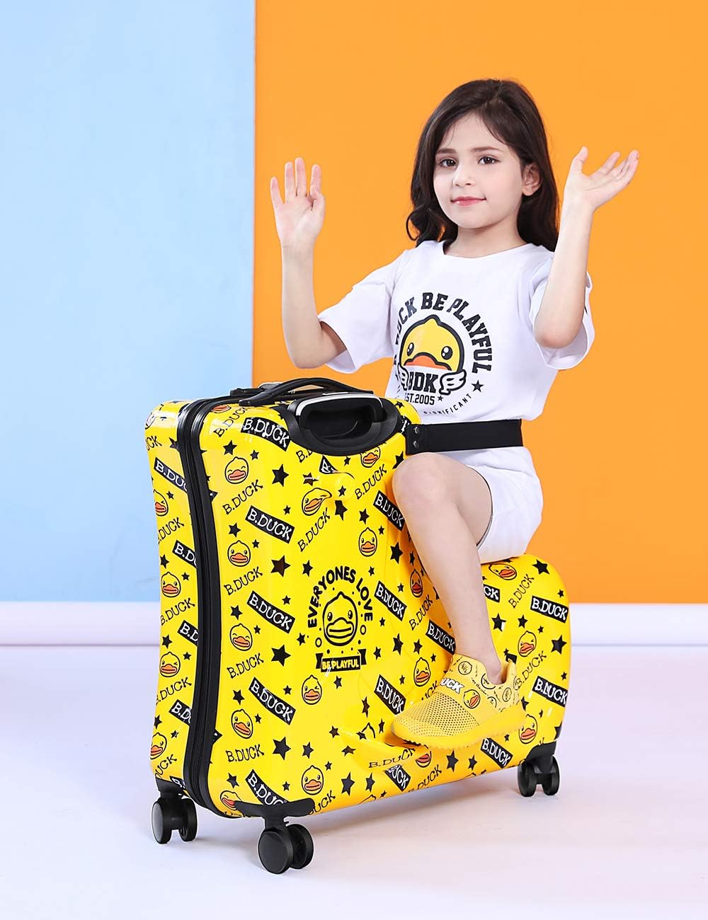 Amazon.com: AO WEI LA OW Lindo Unisex Kids Ride on Maleta Viaje Trolley  Case Spinner llevar equipaje con ruedas : Ropa, Zapatos y Joyería