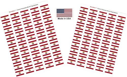 Miniatura 10 de 100 banderas internacionales o especialidades de 1.5 x 1 pulgada autoadhesivas para álbumes de recortes, dos hojas de 50, 100 banderas adhesivas de