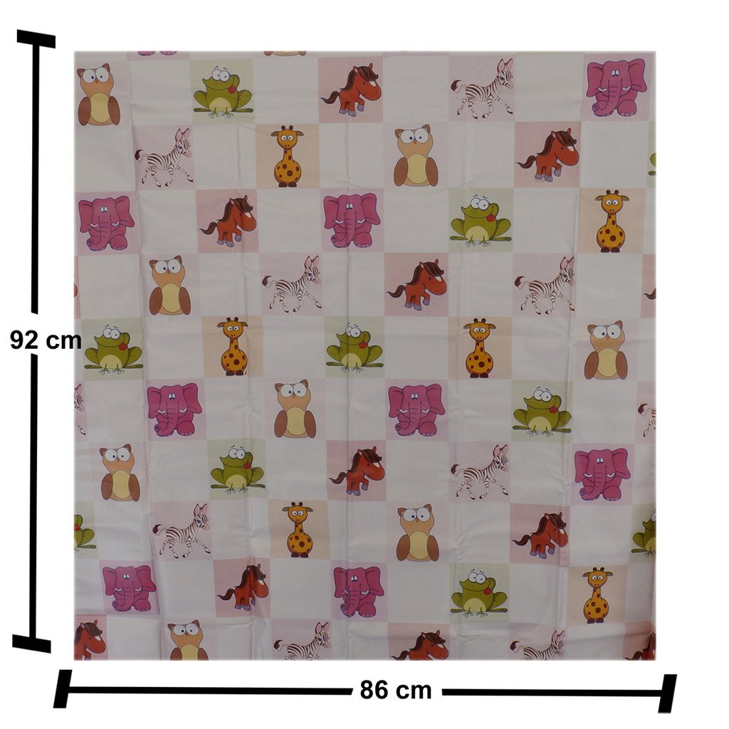 Aarushi Baby Pink Rubber Mat with Animals Print Color May Vary 1
