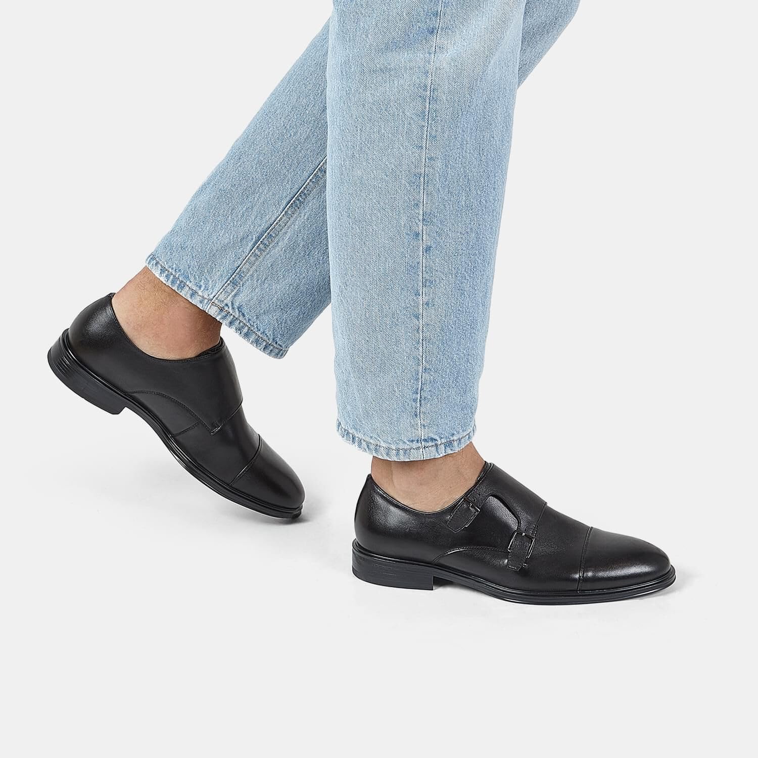 BATA Monk Strap in Pelle da Uomo 24H Elegante e Confortevole