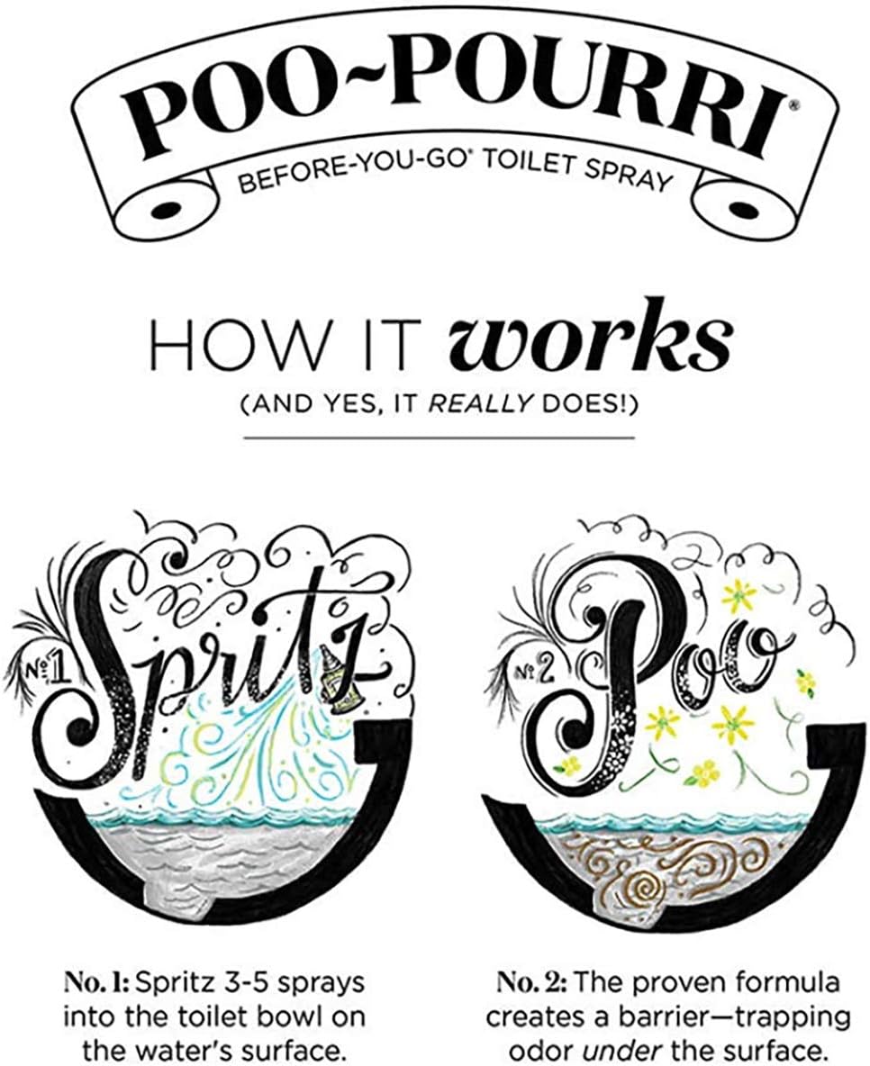 Poo-Pourri Before-You- go Toilet Spray Refill (Sprayer not Included), 9 Fl Oz, Lavender Vanilla: Home & Kitchen