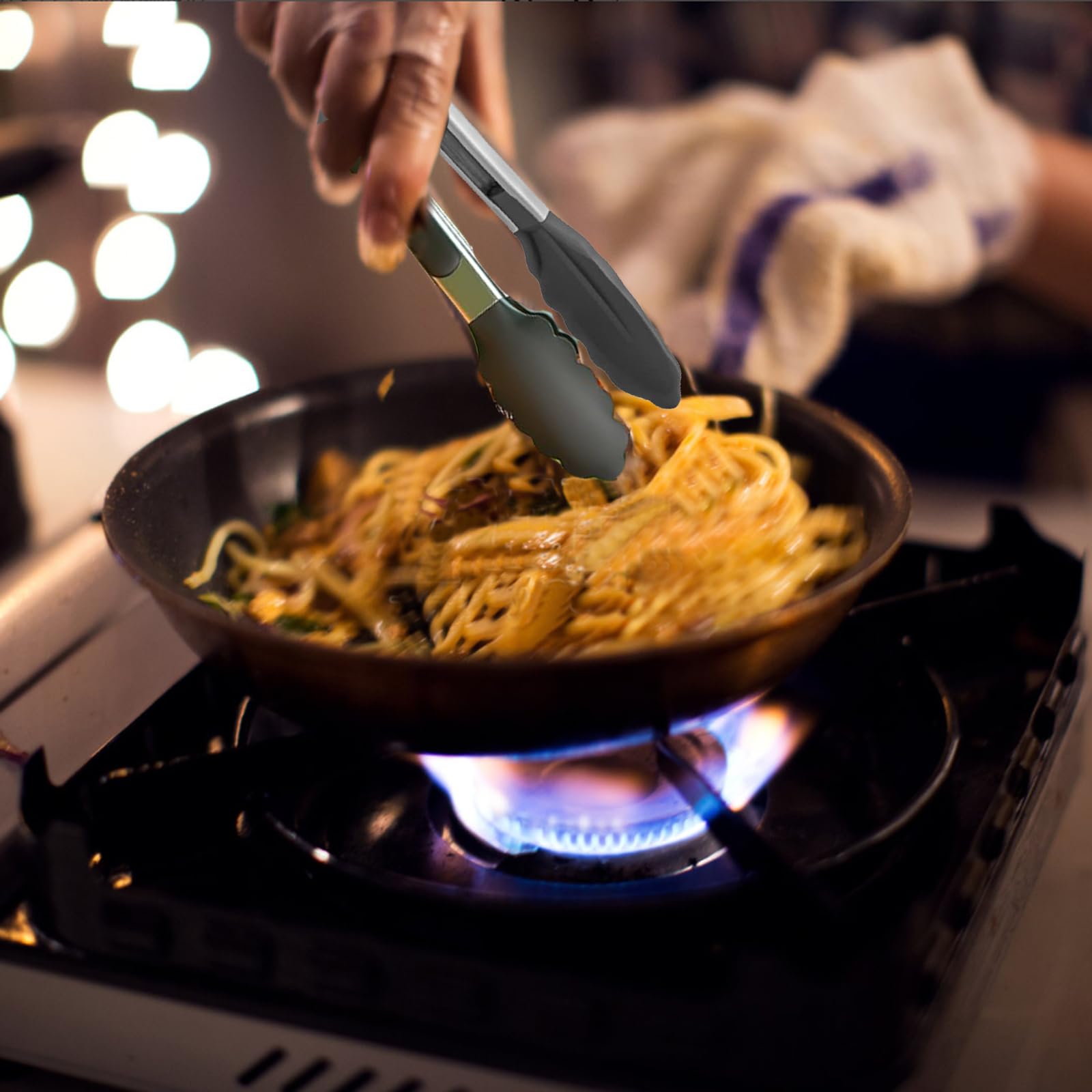 Silikon-Zange Für Heißluftfritteuse & Grill – Hitzebeständig Bis 250°C, BPA-frei & Schonend Zu Pfannen