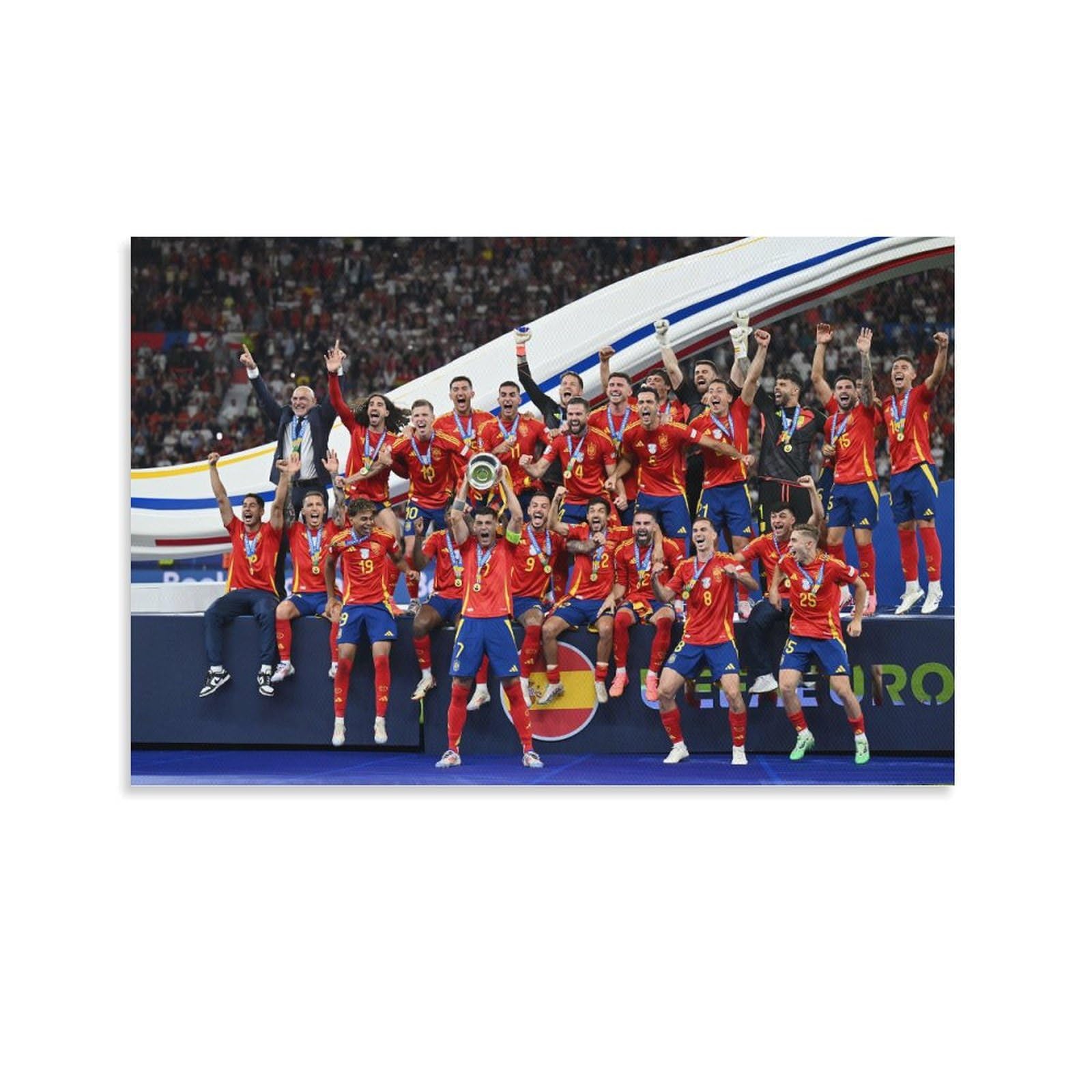 Spain EURO 2024 Champions Celebration Poster (9) Room Aesthetic Poster Print Art Wall Painting Canvas Posters Gifts Modern Bedroom Decor 12x18inch(30x45cm)