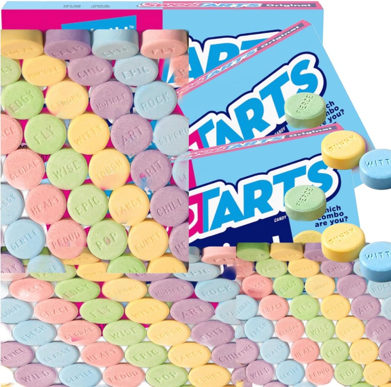 Sweet Original Candy, Assorted Flavors Blue Raspberry, Red Cherry, Purple Grape, Yellow Lemon | (3 - Pack)