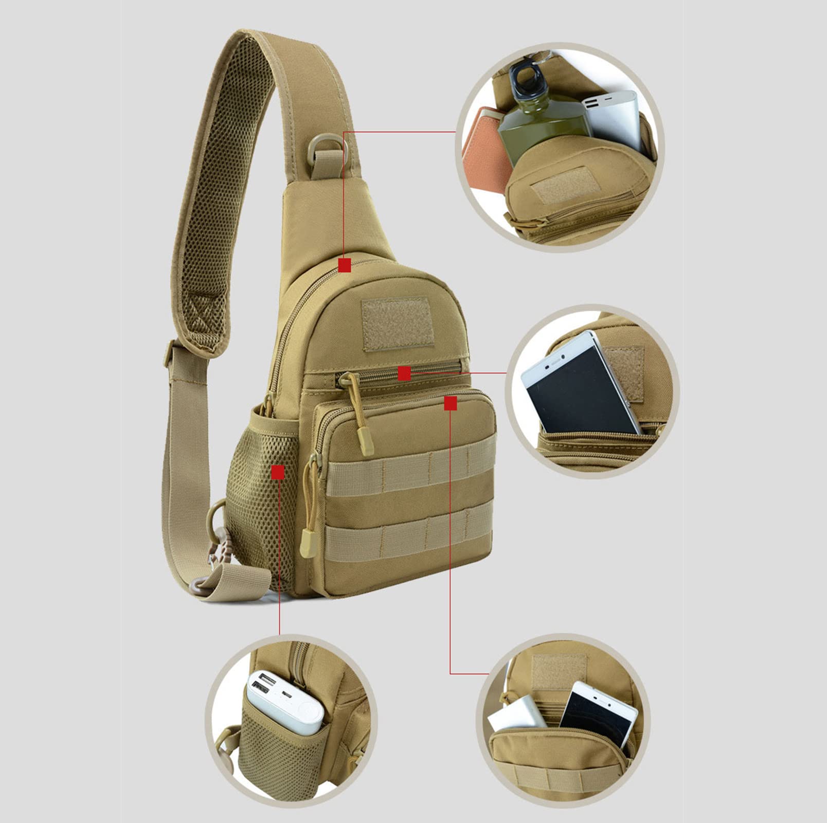 Sac à Dos Tactique Sling Molle Pour Randonnée - Taille Medium - Neuf Sous Emballage