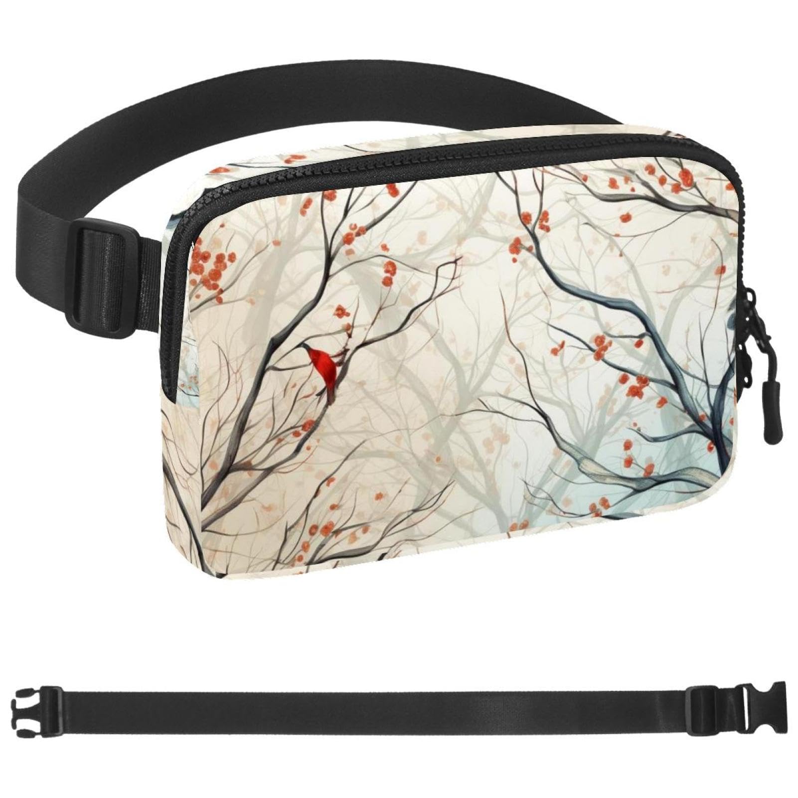 Sac banane à bandoulière Tree avec sangle réglable grand volume