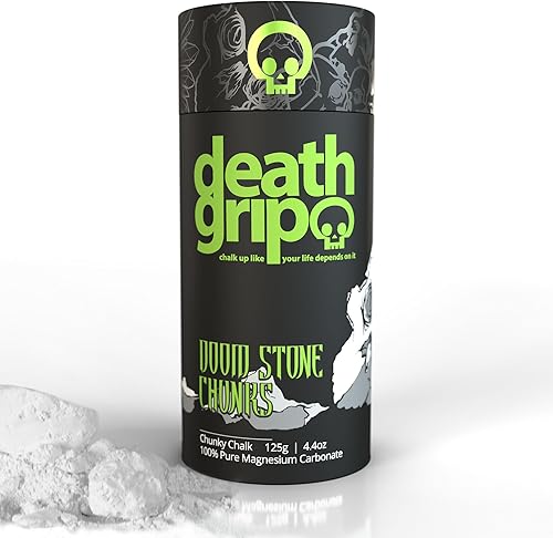 Death Grip Doom Stone Chunks - Tiza de escalada de 4.41 oz  Grueso  Carbonato de magnesio 100% puro  GimnasiaGimnasio  Escalada, Levantamiento,
