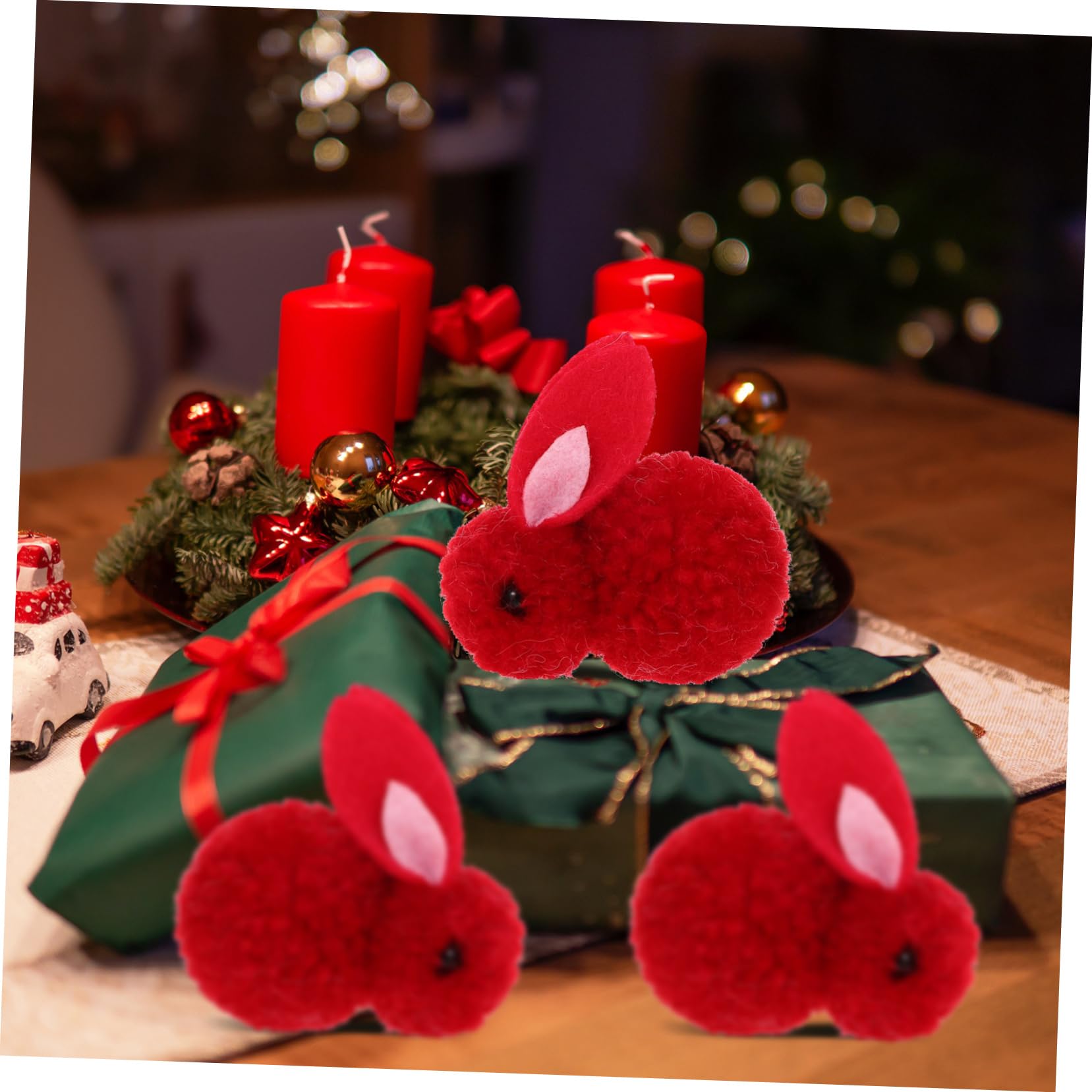 PRETYZOOM 5 Set Di Decorazioni Natalizie Da Appendere Allalbero Di Natale Finti Modelli Festivi Coniglietti Decorativi in ​​feltro 20 Pezzi * 5