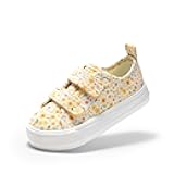 Kid Toddler Sneakers Boys Girls Canvas with Cartoon Dual Hook and Loops for School Walking