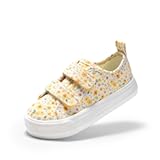 Kid Toddler Sneakers Boys Girls Canvas with Cartoon Dual Hook and Loops for School Walking