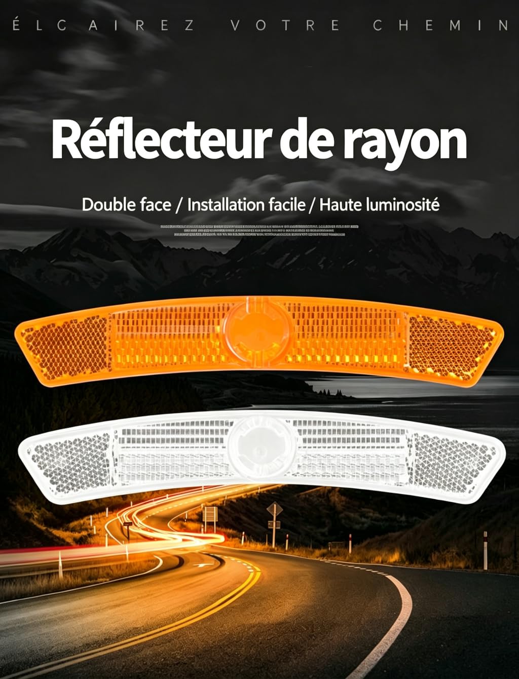 Reflektierende Platte für Fahrradspeichen, Länge 12,5 cm, reflektierendes Zubehör für Fahrradspeichen, reflektierende Platte für Speichen, Nachtfahrausrüstung, wetterfest