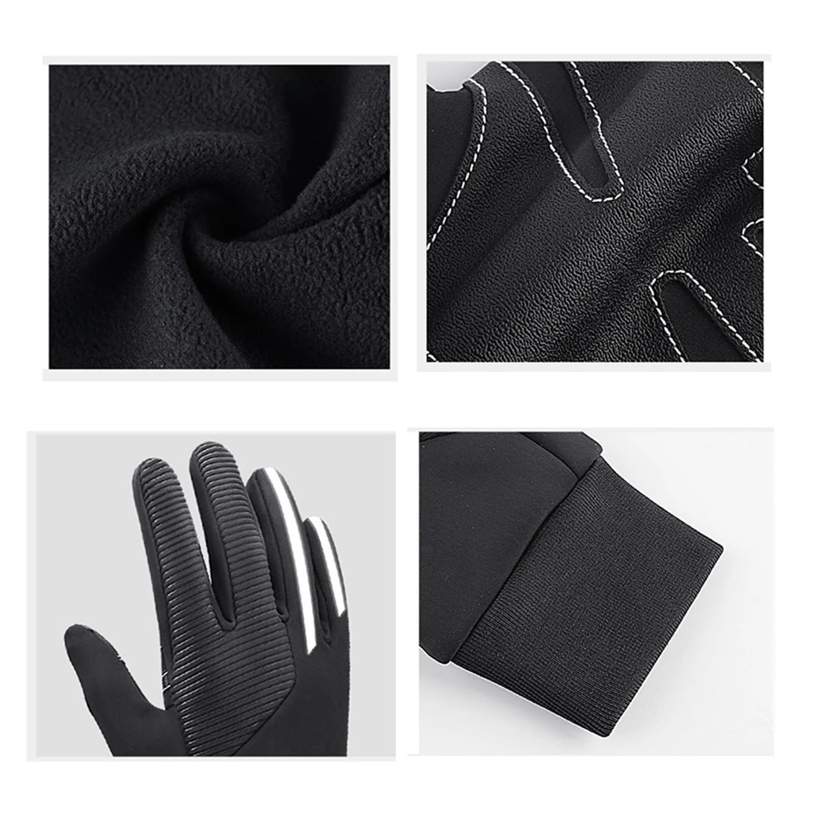 Guanti Da Ciclismo Invernali Guanti da ciclismo invernali Uomo Donna Guanti a dita intere Guanti termici Bicicletta Pesca Sport all'aria aperta Guanti da lavoro Guanti Invernali Ciclismo Uomo Donna(Bl