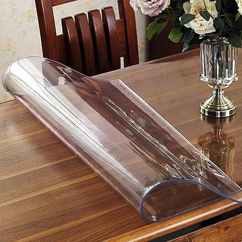 Protector de mesa de plástico transparente de PVC, mantel de vinilo, fácil de limpiar, impermeable, lavable, para comedor, cocina, café, Protector de mesa de plástico transparente de PVC, mantel de vinilo, fácil de limpiar, impermeable, lavable, para comedor, cocina, café,