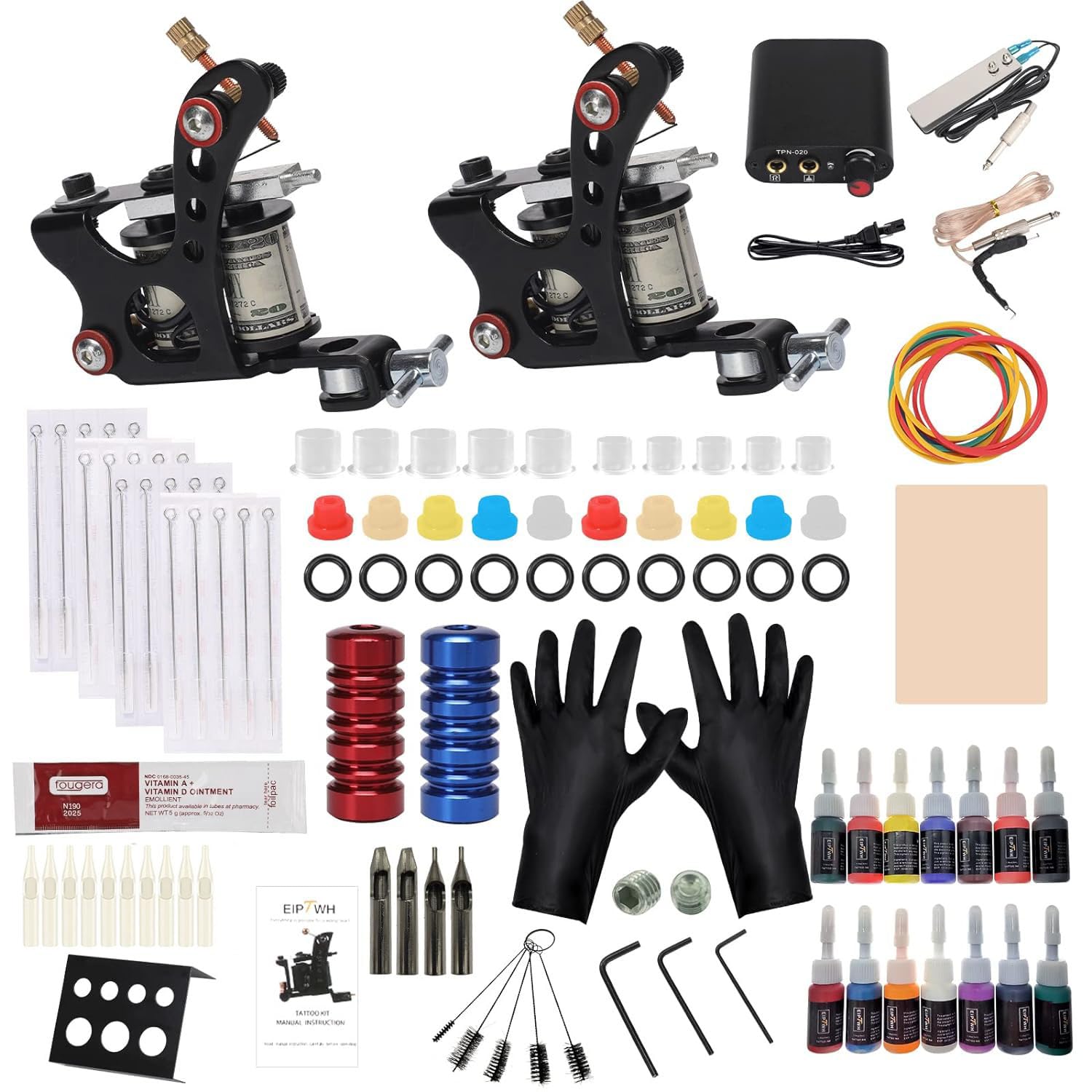 Amazon.com: Eiptwh Complete Tattoo Kit for Beginners,14 Colors