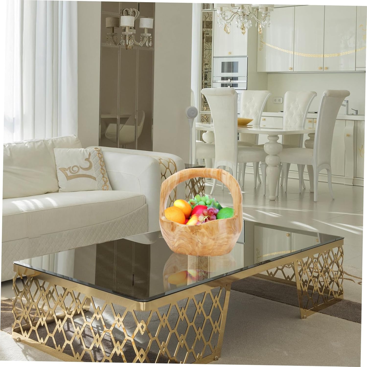 Alipis Creative Root Carving Wooden Fruit Basket Unique Snack Plate for Kitchen Counter Dining Room Rustic Handcrafted Fruit Bowl for Entertaining or Home Decor Random Style