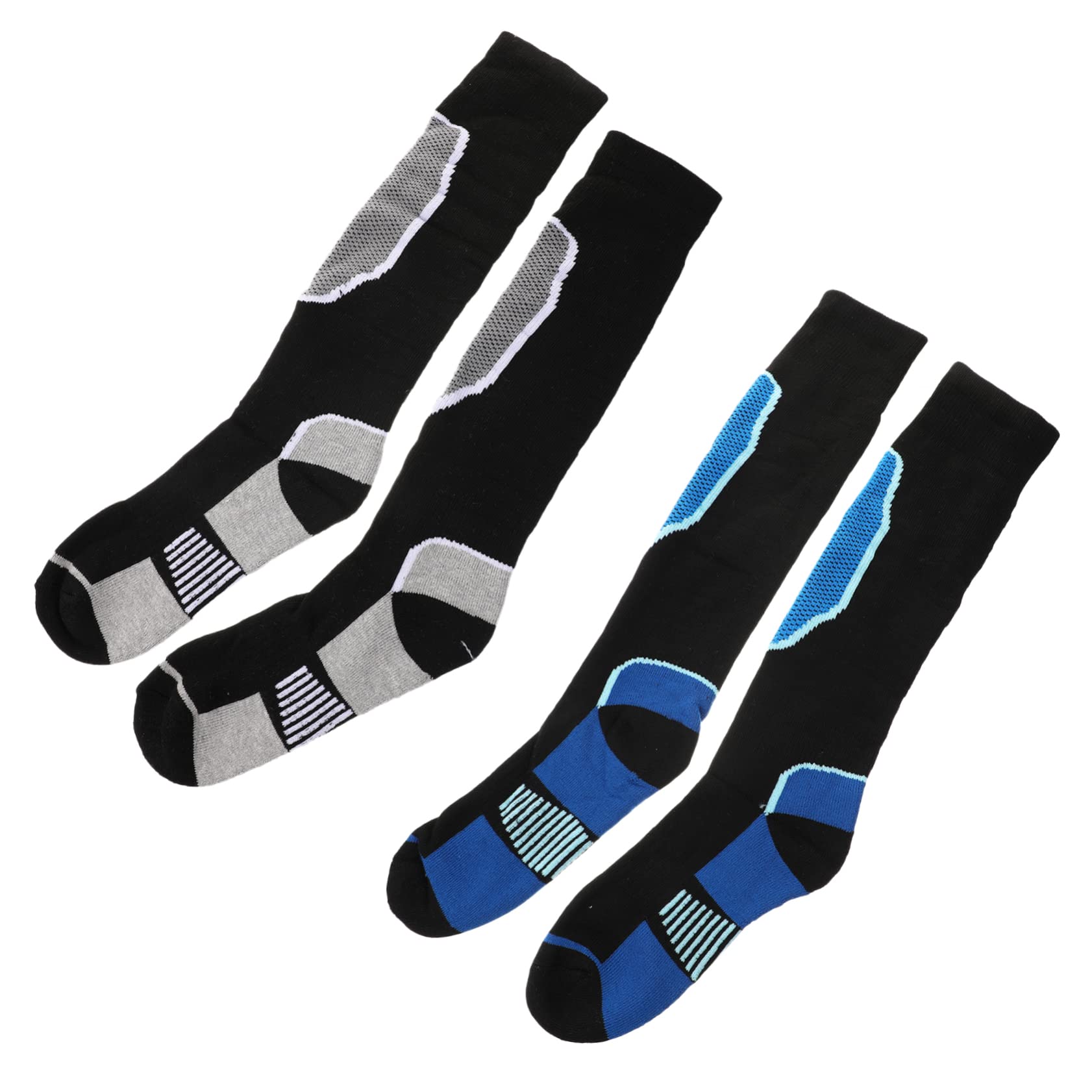 Calcetines de esquí para hombre Beavorty, pack de 2 de algodón transpirable para deporte 8
