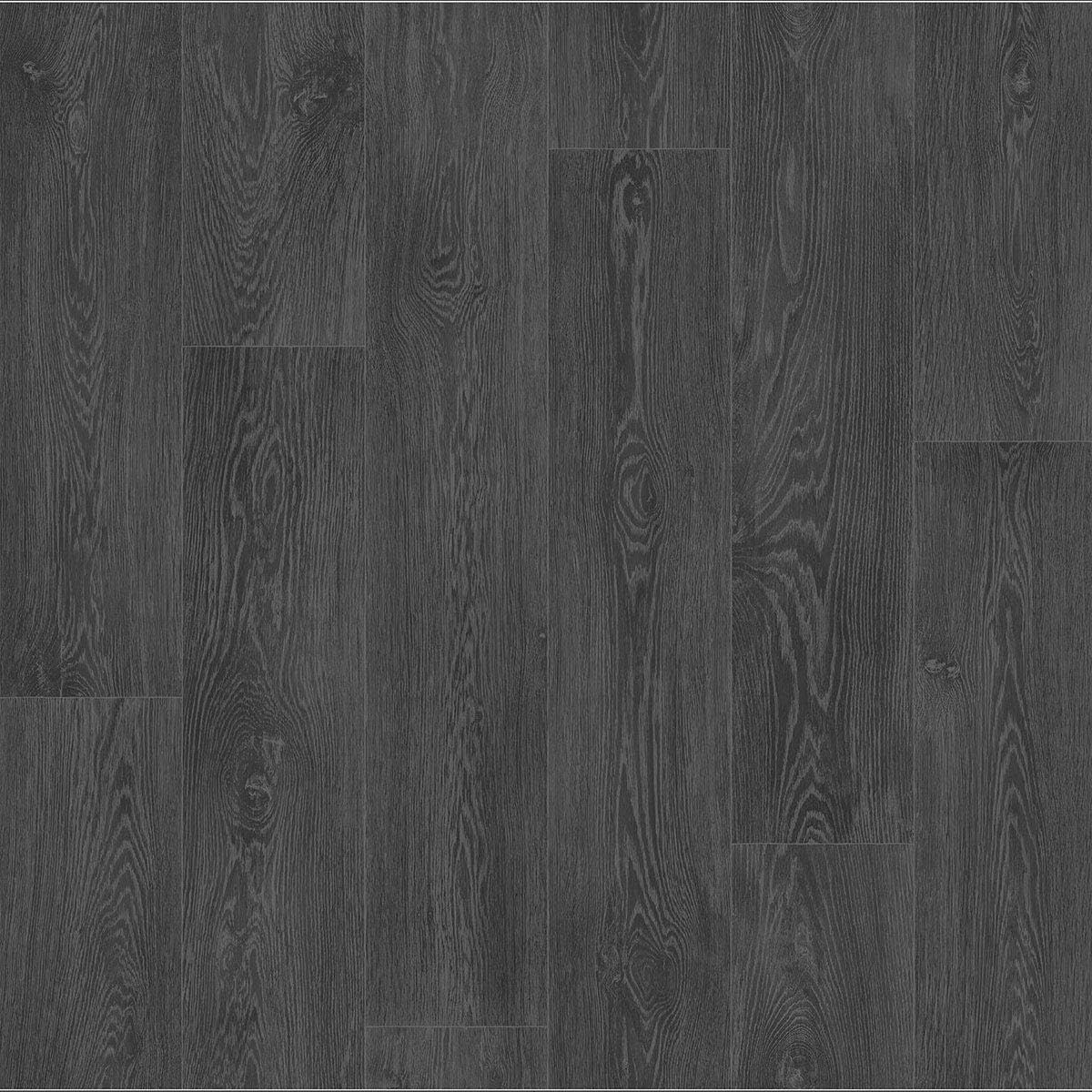 Vinyl Flooring Modern Wood Oak Plank Effect Vinyl Flooring Roll | Non-Slip Easy Clean Waterproof Lino Vinyl Floor | Living Dining Room, Lounge, Hallway Flooring (Black, 3m x 2m)