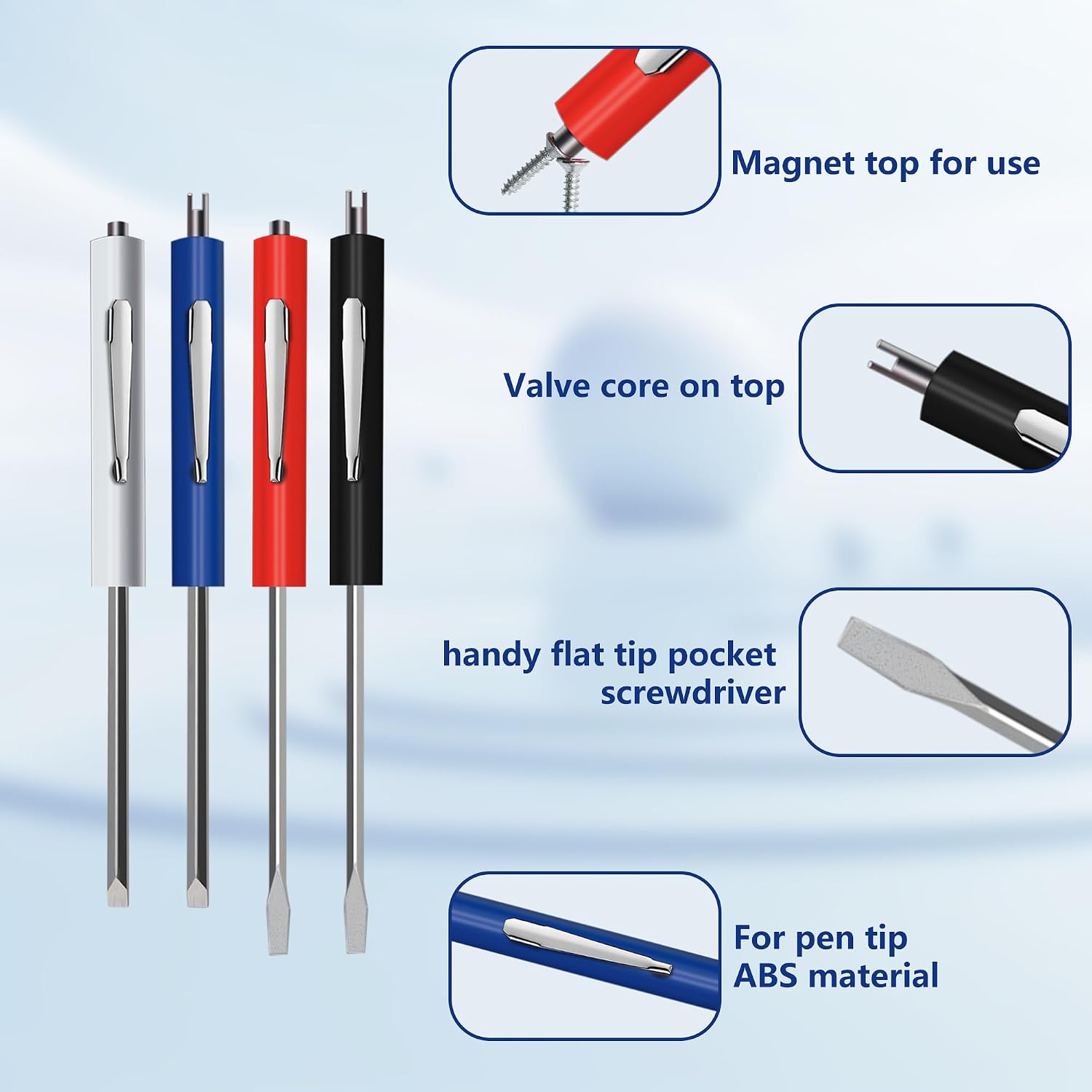 Pen Screwdriver Set, Magnetic Handle & Valve Tool, for Watch/Glasses Repair image 3
