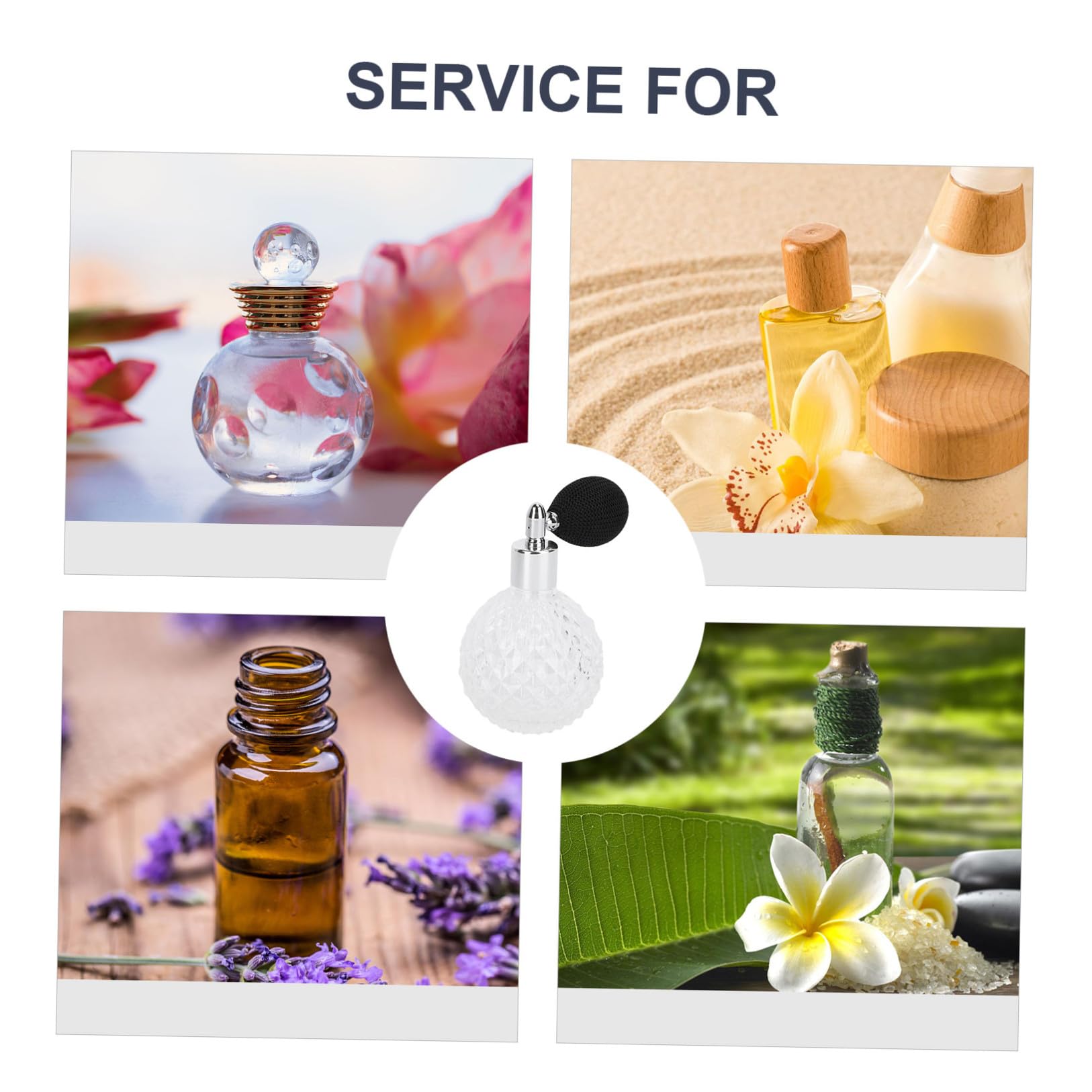 minkissy 2juegos Botella De Perfume Vintage Rellenable De Atomizador De Vidrio Para Viajes y Uso Diario Accesorio Práctico y Elegante Para Cosméticos y Fragancias