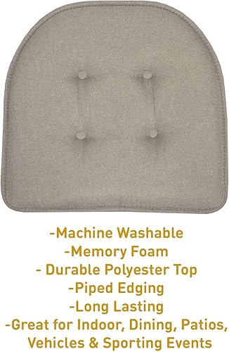 Miniatura 331 de Sweet Home Collection Cojines de espuma viscoelástica para silla, goma antideslizante y parte trasera de goma antideslizante en forma de U de 17 x