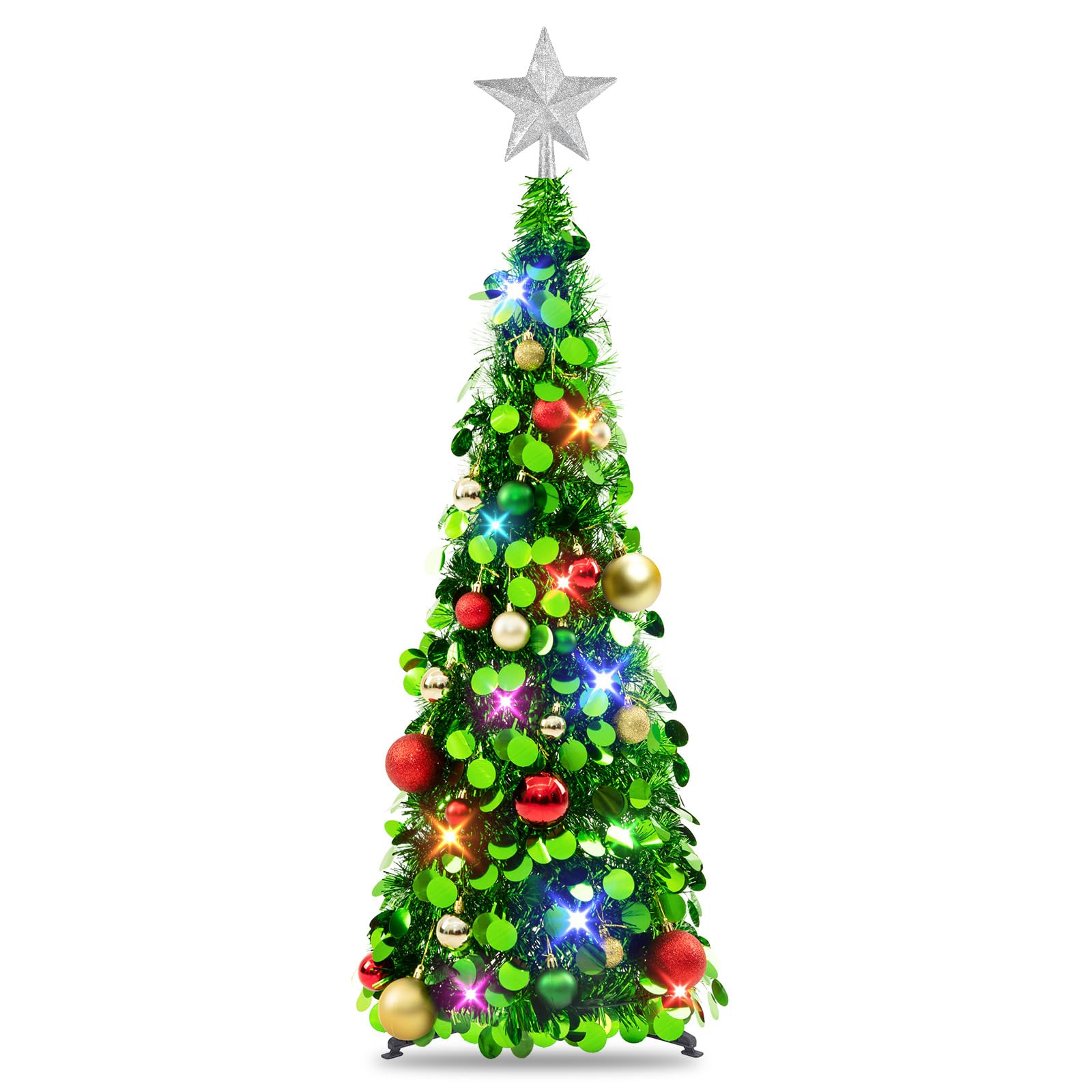 Amazon.com: N&T NIETING Pop Up Christmas Tree with Lights