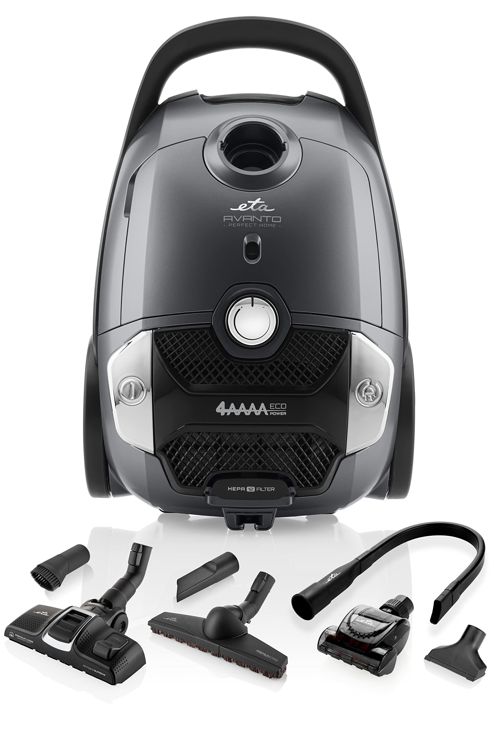 ETA Aspirapolvere Avanto Perfect Home I 800 W e molto silenzioso I 69 dB(a) I Aspirapolvere a sacco I 10 m raggio d'azione I Filtro HEPA I Accessori Inclusi
