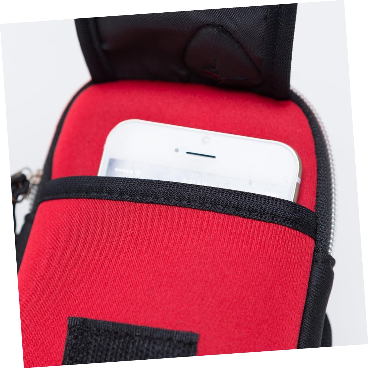 Mikikit Armband Waist Bag Washable Breathable Adjustable Arm Bag Mobile Phone Arm Bag Money Holder Jogging Ewxercise Cycle Arms Package Fitness Equipment Men and Women Red Bike