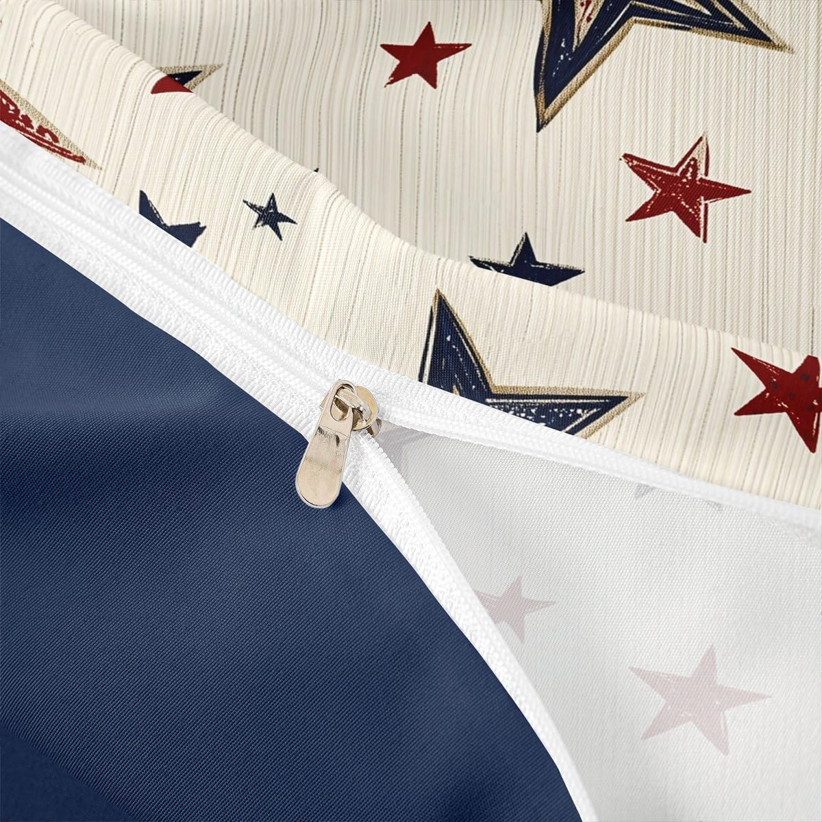 Erosebridal Stars Print Duvet Cover Independence Day Bedding Sets, American Flag Bed Cover King Happy Veterans Day Bed Set