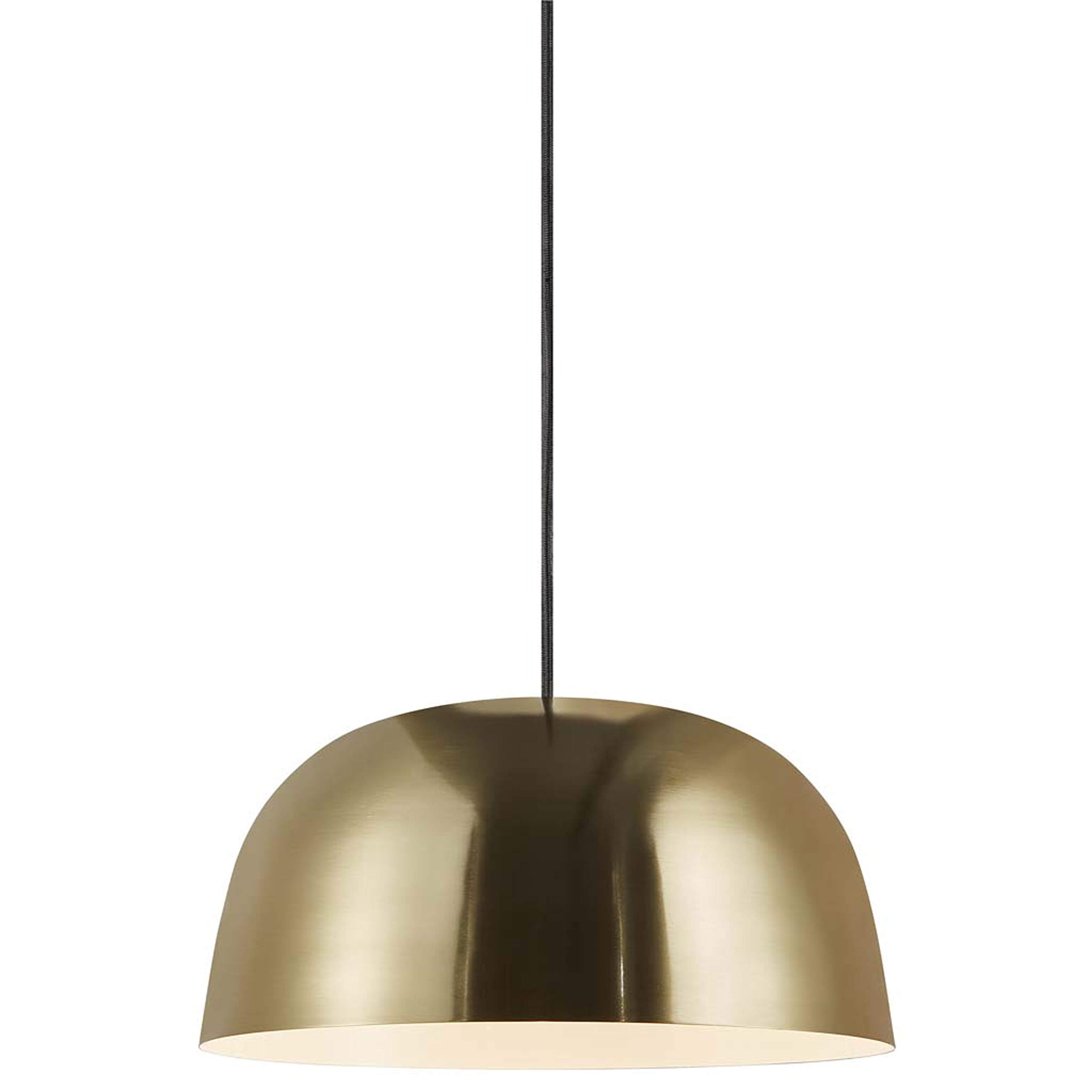 Nordlux Cera Indoor Pendant Light Brass Metal E27 White Inner - Kitchen, Bedroom, Living Room Mains Powered, IP20