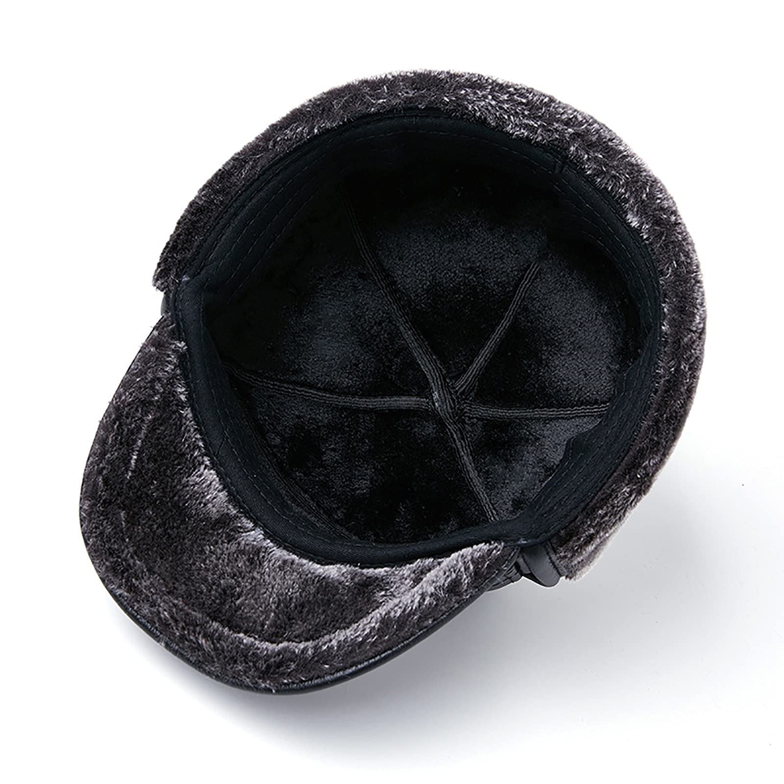 Casquette De Baseball Homme - Faux Cuir Marron, Oreilles Chaudes, Thermique - Chasse, Ski, Outdoor - Taille Unique
